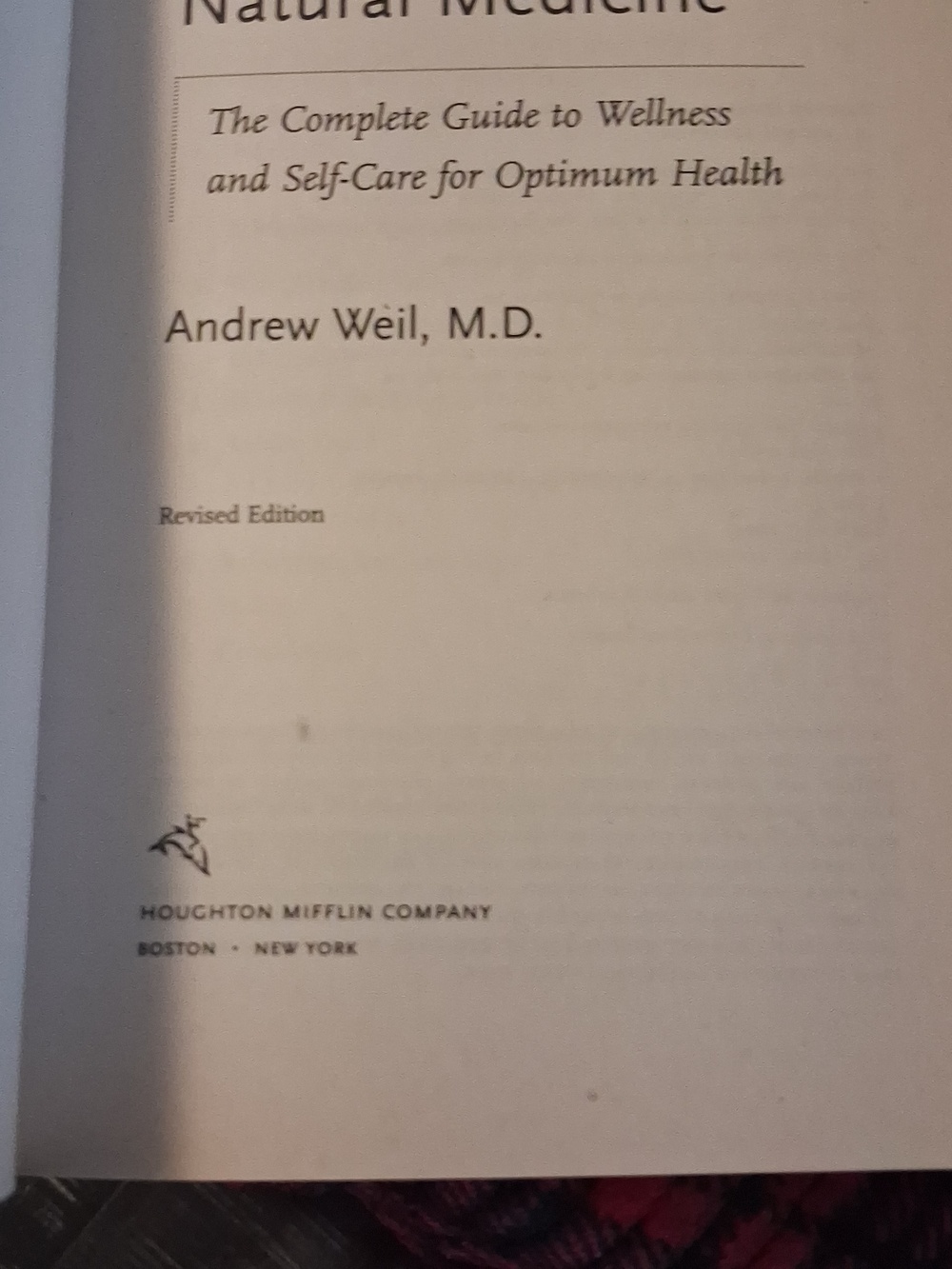 Natural Health, Natural Medicine by Andrew Weil, M.D. - White & Red Cover - Picture 5 of 6